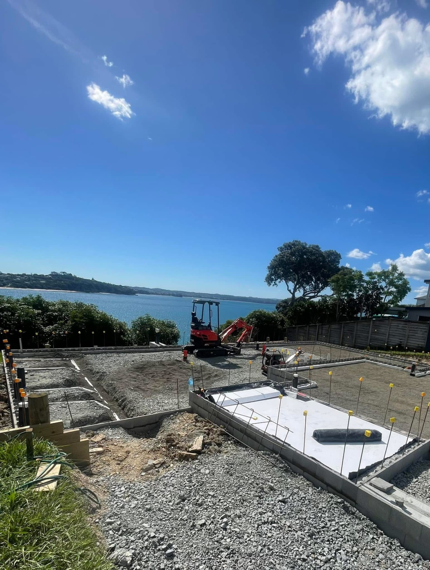Coastal new build foundation and drainage works